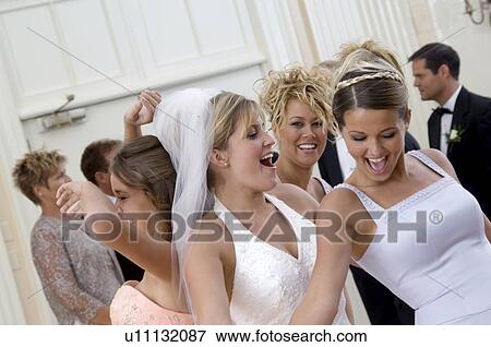 Bride and bridesmaids View Large Photo Image Stock Photo - Bride and bridesmaids. Fotosearch
