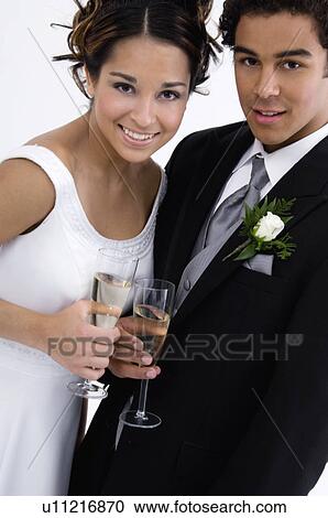 Stock Image - Bride and Groom. Fotosearch