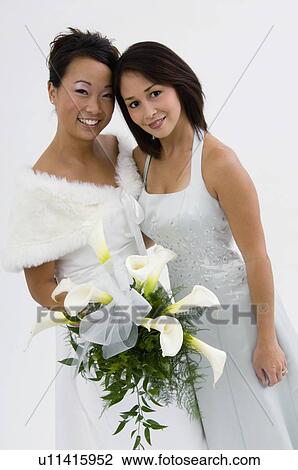 Bride and Maid of Honor with bouquet View Large Photo Image Stock Image - Bride and Maid of Honor with bouquet. Fotosearch