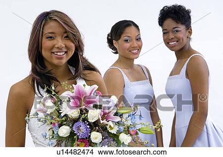 Bride with bouquet View Large Photo Image Picture - Bride with bouquet. Fotosearch