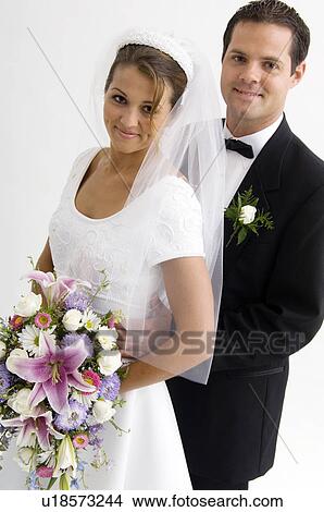 Picture - Bride and groom portrait. Fotosearch