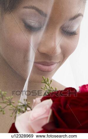Stock Photo - Bride with bouquet. Fotosearch