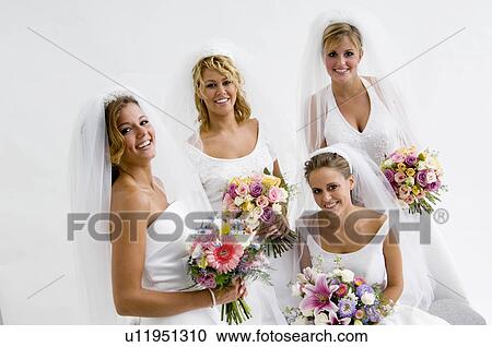 Group of brides View Large Photo Image Stock Image - Group of brides. Fotosearch