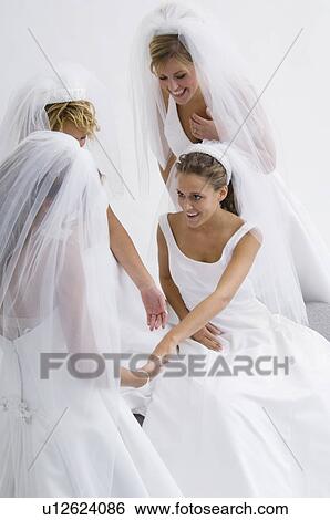 Stock Photograph - Group of brides. Fotosearch