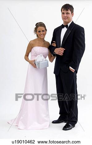 Stock Image - Maid of honor with best man. Fotosearch