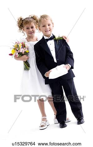 Ring bearer and flower girl View Large Photo Image Picture - Ring bearer and flower girl. Fotosearch