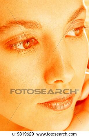 Stock Photo - People, Grassland, Feme, Western Woman, Women, Beauty & Couple, Person. Fotosearch