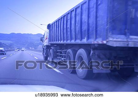 Stock Image - Daytime, Roads, Wagon, Wagons, Transit, Truck, Vehicle. Fotosearch