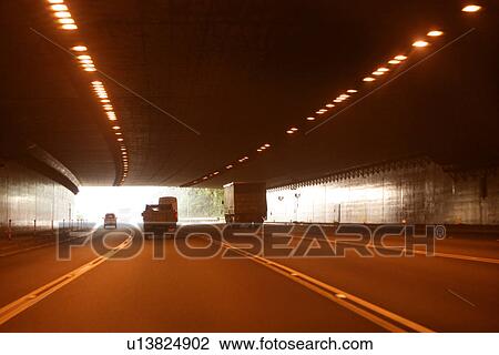 Stock Image - Operating, PathsLights, Transit, Transportation, Outside, Vehicle. Fotosearch