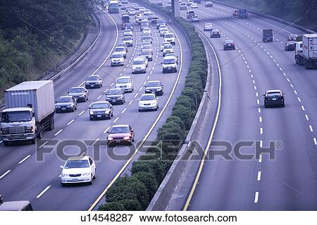Stock Photo - Roads, Driving, Motor vehicle, Paths, Highway, Cars. Fotosearch