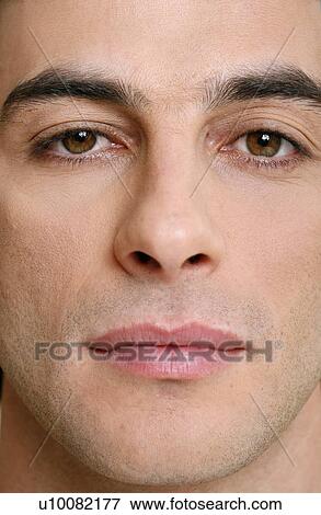 Portrait of man's face View Large Photo Image Stock Photo - Portrait of man's face. Fotosearch