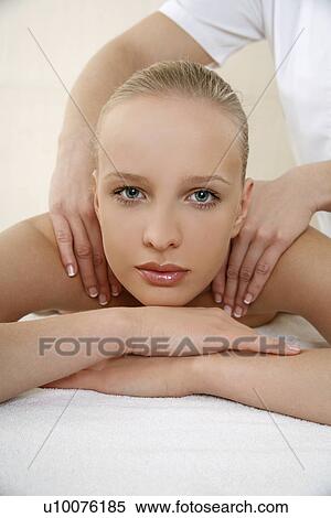 Woman waiting to have a massage View Large Photo Image Stock Photography - Woman waiting to have a massage. Fotosearch