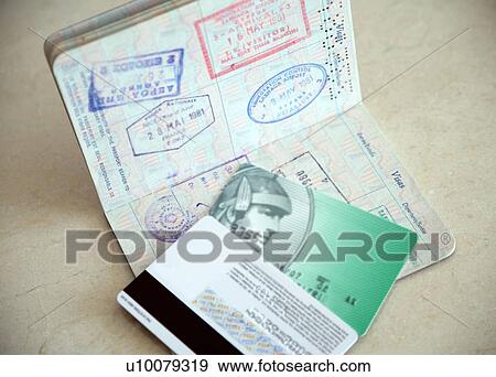 Stock Photo - Passport and credit cards. Fotosearch