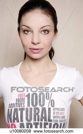 Portrait of young woman View Large Photo Image Stock Photo - Portrait of young woman. Fotosearch