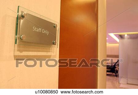 Staff only sign in hallway View Large Photo Image Stock Image - Staff only sign in hallway. Fotosearch
