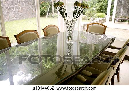 Stock Image - Interior-Living Space 2, Dining room, Dining rooms, Still Life. Fotosearch