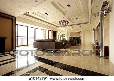 Stock Image - Interior-Living Space 2, Living room, Living rooms, Still Life. Fotosearch