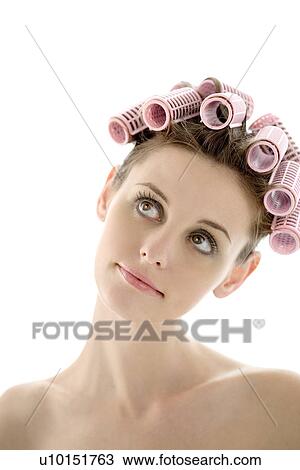 Stock Image - Beauty Treatment, One Person, Young Adult, Adults Only. Fotosearch