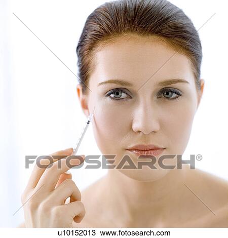 Stock Image - Beauty Treatment, One Person, Young Adult, Adults Only. Fotosearch