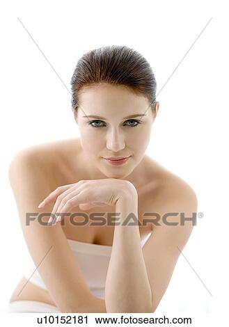 Stock Image - Beauty Treatment, One Person, Young Adult, Adults Only. Fotosearch
