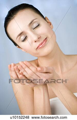 Stock Photo - Beauty Treatment, One Person, Young Adult, Adults Only. Fotosearch