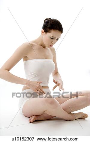 Stock Photo - Beauty Treatment, One Person, Young Adult, Adults Only. Fotosearch