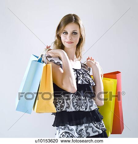 Fashion? Shopping, Looking At Camera, Square, One Person View Large Photo Image Stock Image - Fashion? Shopping, Looking At Camera, Square, One Person. Fotosearch