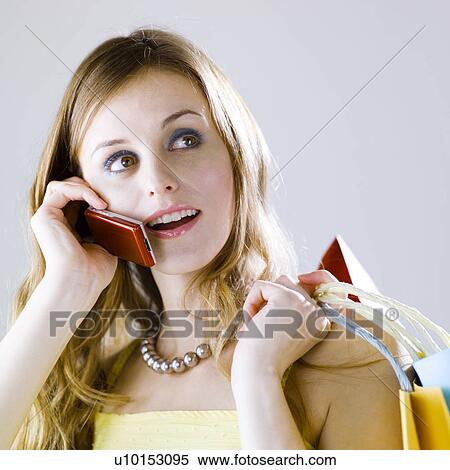 Stock Photography - Fashion? Shopping, One Person, Young Adult, Adults Only. Fotosearch