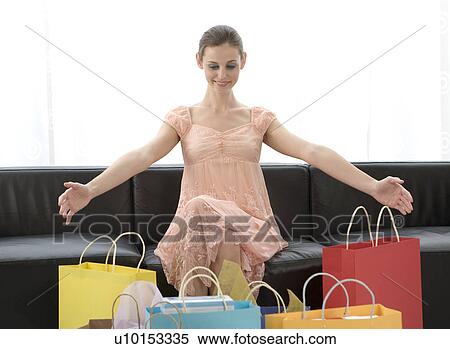 Fashion? Shopping, One Person, Young Adult, Adults Only View Large Photo Image Stock Photography - Fashion? Shopping, One Person, Young Adult, Adults Only. Fotosearch