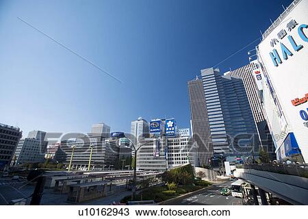 Stock Image - Japan, Tokyo, Urban Scene. Fotosearch