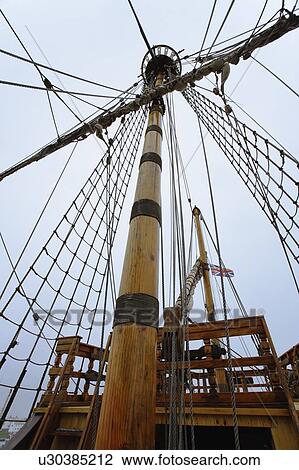 Stock Image - View of The Matthew, full-scale replica for celebrate the 500th anniversary of Cabot's discovery, Bonavista, Newfoundland, Canada. Fotosearch