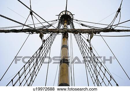 Stock Photo - View of The Matthew, full-scale replica for celebrate the 500th anniversary of Cabot's discovery, Bonavista, Newfoundland, Canada. Fotosearch