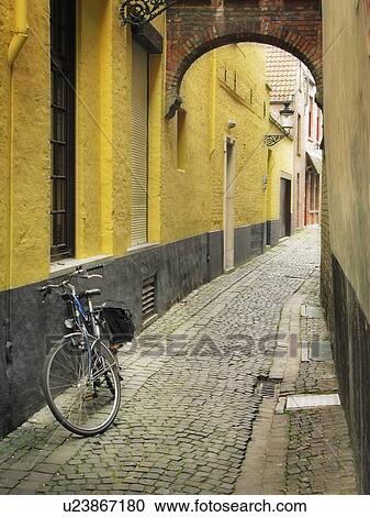 Stock Image - Bicycle, Ghent, Belgium. Fotosearch