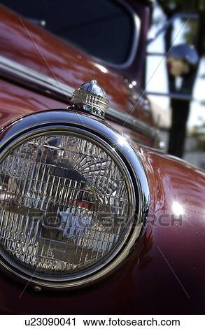 Antique car headlight Stock Image | u23090041 | Fotosearch