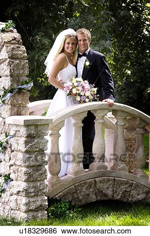 Stock Photograph - Bride and groom. Fotosearch