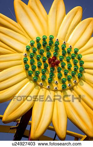 Stock Image - Close up of carnival ride. Fotosearch