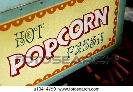Stock Photo - Fresh popcorn machine. Fotosearch