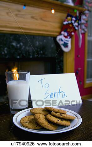Cookies for Santa View Large Photo Image Stock Photograph - Cookies for Santa. Fotosearch