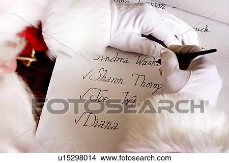 Picture - Santa with list. Fotosearch