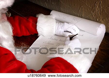 Stock Photo - Santa with list. Fotosearch