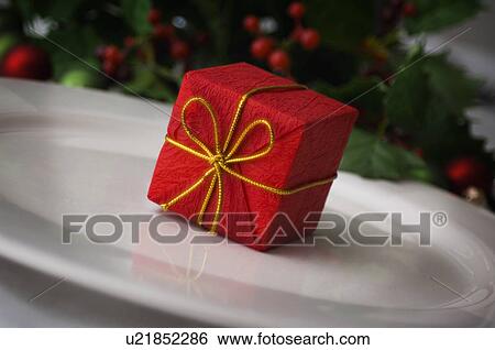 Stock Photograph - Christmas table setting. Fotosearch