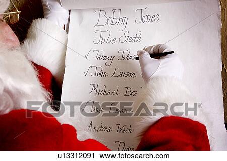 Santa with list View Large Photo Image Stock Image - Santa with list. Fotosearch