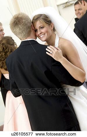 Stock Photo - Bride and groom dancing. Fotosearch