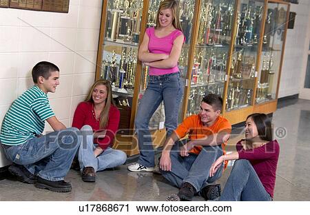 Stock Image - Group of students. Fotosearch