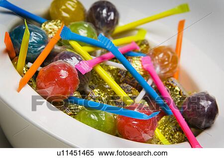 Stock Photography - Bowl of Halloween candy. Fotosearch