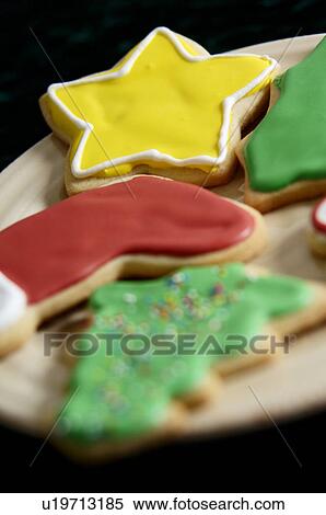 Decorated Christmas cookies View Large Photo Image Stock Photography - Decorated Christmas cookies. Fotosearch