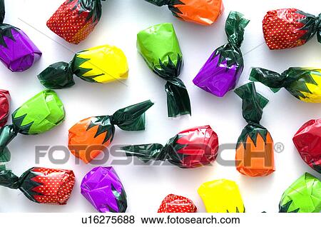 Fruit flavored hard candy View Large Photo Image Stock Photo - Fruit flavored hard candy. Fotosearch