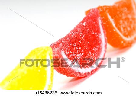 Stock Photograph - Fruit slices candy. Fotosearch