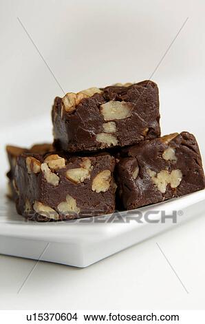 Picture - Fudge with nuts. Fotosearch