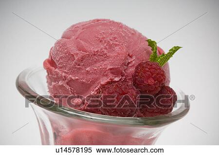 Stock Photography - Raspberry sorbet. Fotosearch